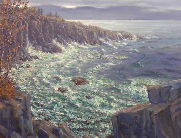 Acadis Surf 1 David Rosenthal Artist in Cordova Alaska Paintings of  Maine New Work